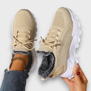 ZOFIA | Ocieplane sneakersy na sznurowadła