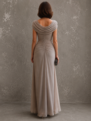 JOLANTA | Sukienka maxi z drapowaniem