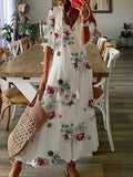 MARIOLA | Boho midi z wiązanym dekoltem